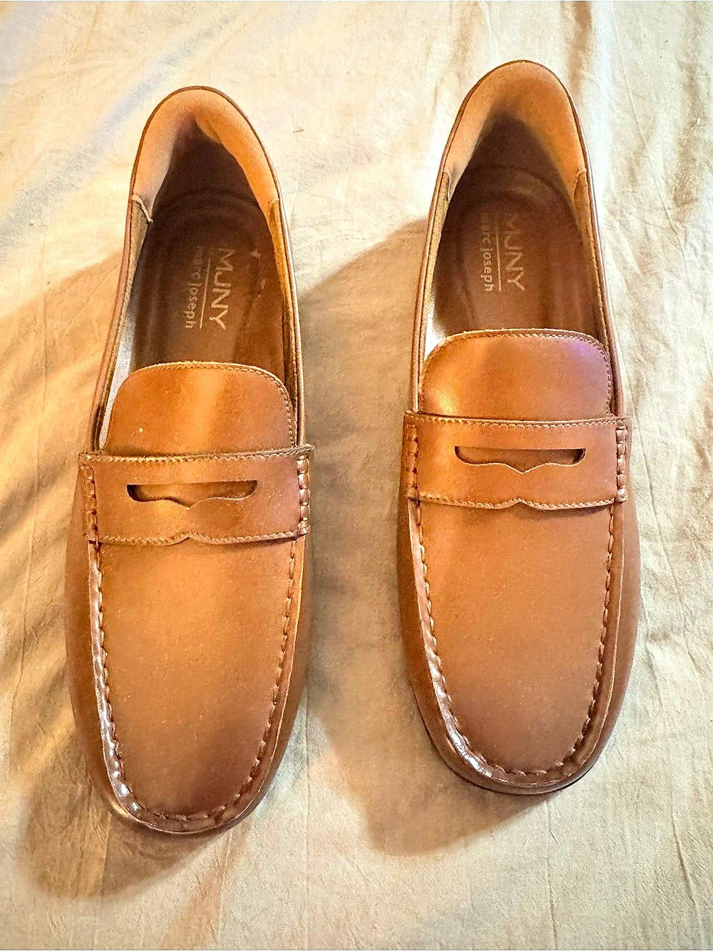 MJNY by Marc Joseph Men’s Size 9 Leather Loafers in Brown